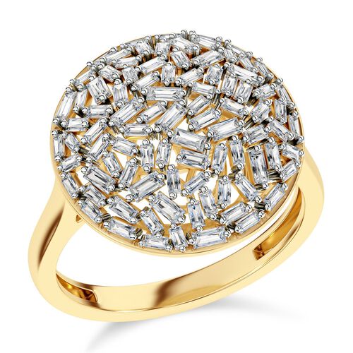 LUXURIANT DIAMOND - Lab Grown Diamant SI-GH Ring 925 Silber 750 Gelbgold Vermeil (Größe 17.00) ca. 1.11 ct image number 4