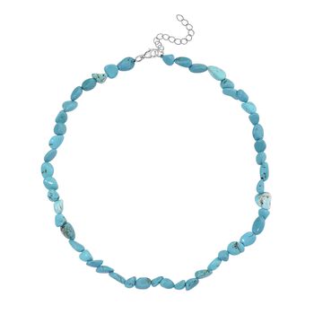 Blaue Howlit Halskette, 45+5cm - 157,50 ct.