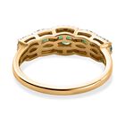 AAA Smaragd und Moissanit Ring in 375 Gold - 1,12 ct. image number 5