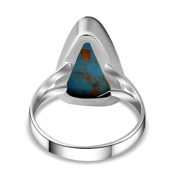 Blauer Mojave T&uuml;rkis-Ring, 925 Silber  ca. 4,95 ct image number 6