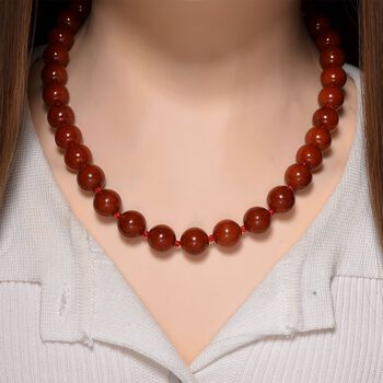 D'Joy rote Jade 50cm Halskette - 600 ct.