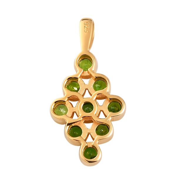 Nat&uuml;rlicher Chromdiopsid Anh&auml;nger, 925 Silber vergoldet ca. 0.67 ct image number 5