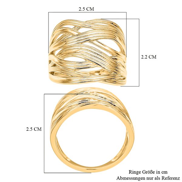 Verschlungener Ring, 925 Silber vergoldet  ca. 8,57g image number 7