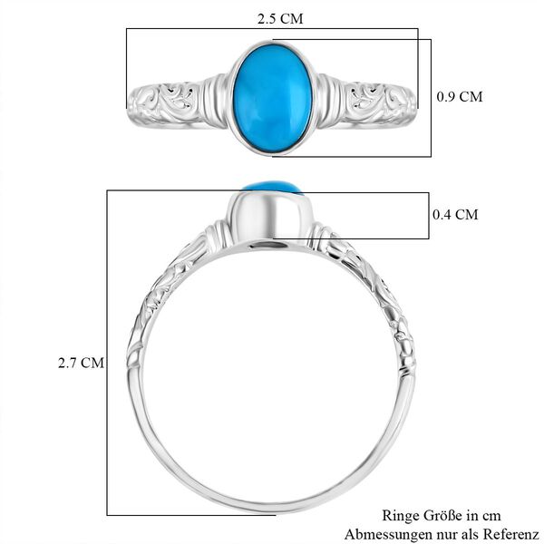 Royal Bali - Sleeping Beauty T&uuml;rkis Ring 925 Silber (Gr&ouml;&szlig;e 21.00) image number 5