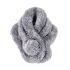 Superweiche Kunstfell-Schal, Größe 13x65cm, grau
