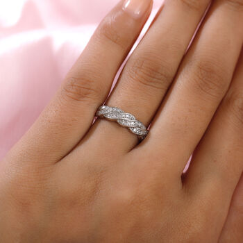 Diamant Ring 925 Silber platiniert  ca. 0,15 ct