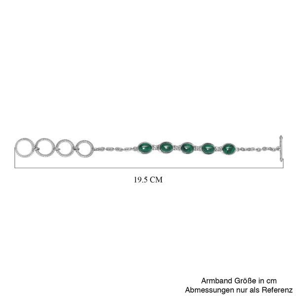 Malachit Armband, ca. 19 cm, Edelstahl ca. 13,50 ct image number 5