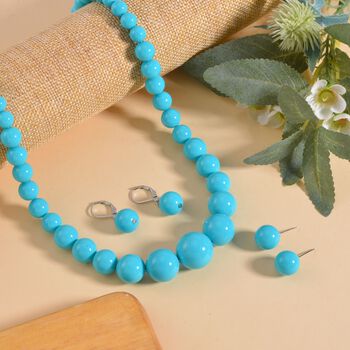 Rosa Muschelkernperle Schmuckset Reiner Edelstahl