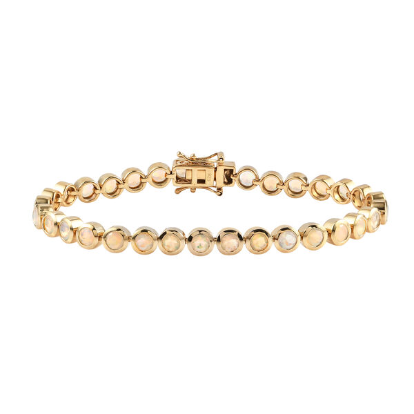 Nat&uuml;rliches, &auml;thiopisches Opal-Armband in Silber