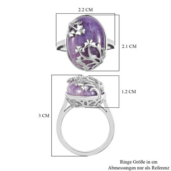 Lila gefärbter Opal Ring Messing (Größe 16.00) ca. 9,40 ct image number 6