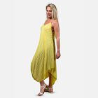 Gestreiftes Sommerkleid mit Saum, One Size, Gelb image number 2