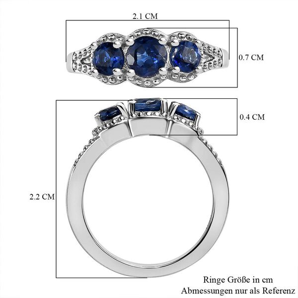 Kaschmir Kyanit Ring, 925 Silber platiniert, (Größe 20.00) ca. 1.36 ct image number 7