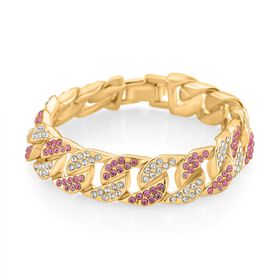 Weißer Kristall Armband ca. 19 cm Std Gelb