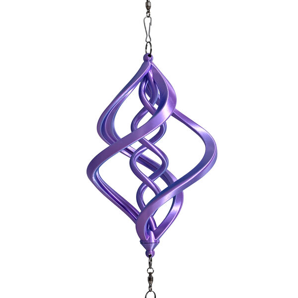 3D Windspiel, Aluminium, 10.3 x 10.3 x 61 cm, Blau image number 4