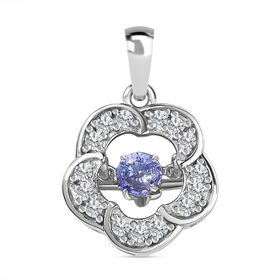 Tansanit und Zirkon Anhänger - 0,86 ct.