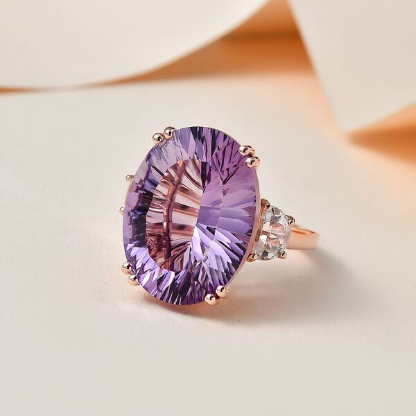 Rose De France Amethyst und Topas Ring - 16,61 ct. image number 2