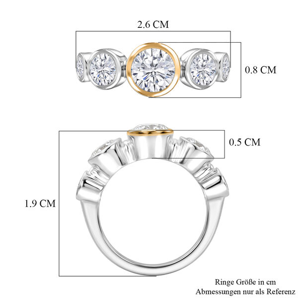 D'Joy Moissanit zweifarbiger Ring - 1,97 ct. image number 7