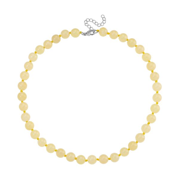 Heliodor Farbiger Quarzit Halskette, ca. 45 cm + 5 cm Extender, 316L Edelstahl ca. 270.00 ct image number 3