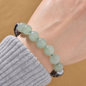 Flexibles Terahertz und gr&uuml;nes Aventurin Armband - 140 ct.