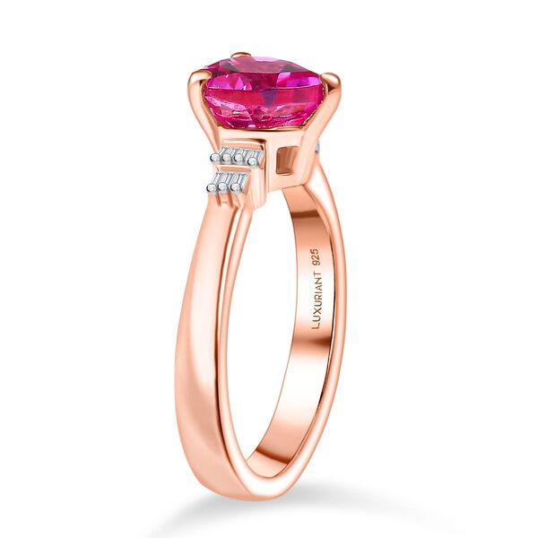 LUXURIANT AAA Labor Rosa Saphir und Diamant Ring - 2,72 ct. image number 4