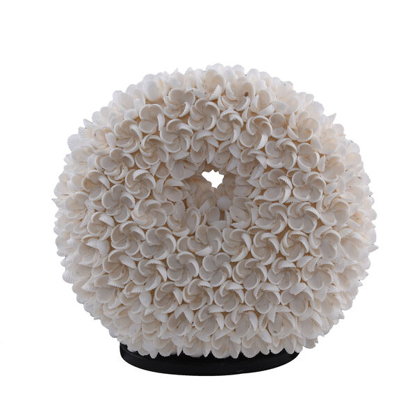 Bali Home Collection: Handgearbeitete Lampe umhüllt von ewigen Muschel-Rosen mit Standfuß, Durchmesser 20 cm image number 0
