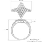 Diamant Cluster Ring 925 Silber platiniert  ca. 0,50 ct image number 5