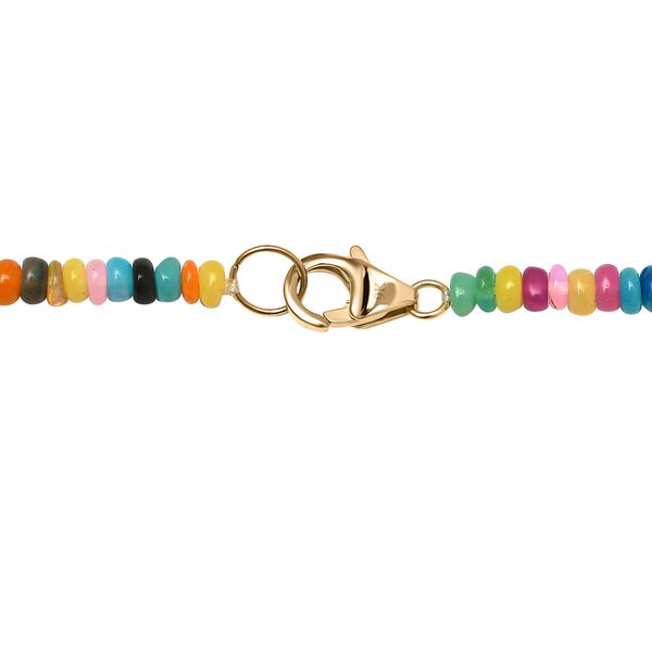 Mehrfarbige Opal-Halskette, 45cm, 375 Gold - 38 ct. image number 5