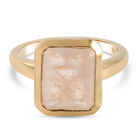 Regenbogen Mondstein Solitär-Ring, 925 Silber Gelbgold Vermeil (Größe 20.00) ca. 5,57 ct