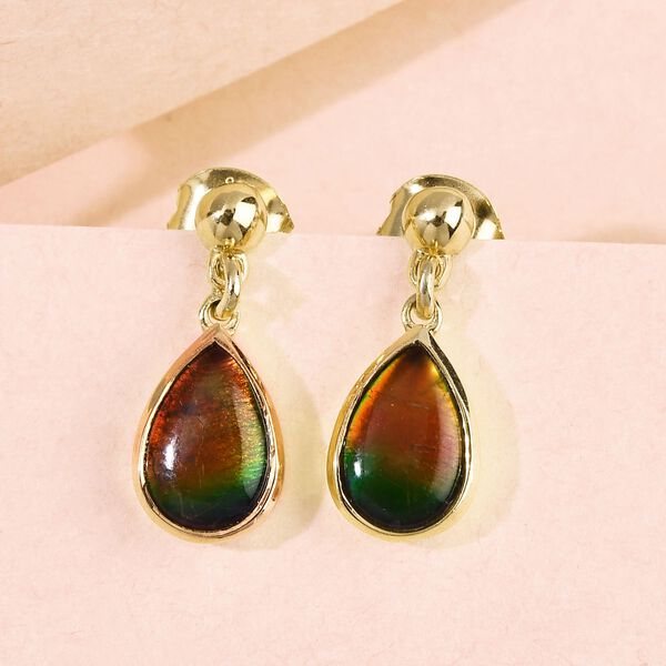 Ammolit Solit&auml;r Ohrh&auml;nger in Silber image number 2