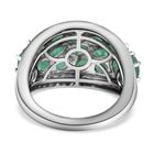 Kagem sambischer Smaragd und Zirkon-Cluster-Ring - 4,10 ct. image number 5