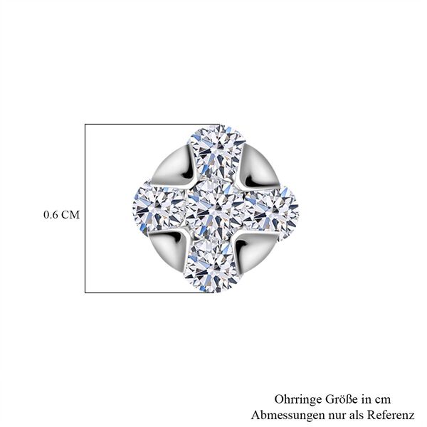 LUXURIANT SI-GH Labor Diamant Ohrringe, 925 Silber rhodiniert - 0,50 ct. image number 4