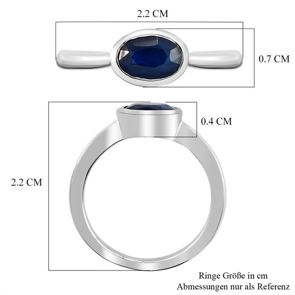 AAA tansanischer, blauer Spinell-Ring, 925 Silber platiniert  ca. 0,87 ct image number 7