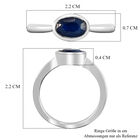 AAA tansanischer, blauer Spinell-Ring, 925 Silber platiniert (Größe 16.00) ca. 0,87 ct image number 6