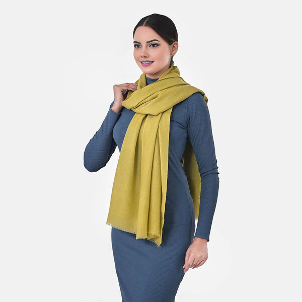 LA MAREY - Gro&szlig;formatiger Schal, 100% Kaschmirwolle, 70 x 195 cm, olivgr&uuml;n image number 3