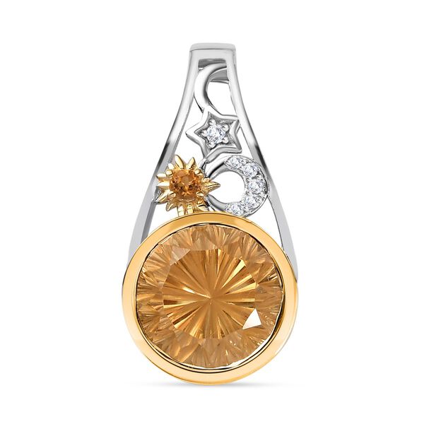 GP Kollektion - Citrin Anh&auml;nger 925 Silber  ca. 4.19 ct