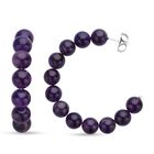 Afrikanische Amethyst Creolen, Edelstahl ca. 95.00 ct