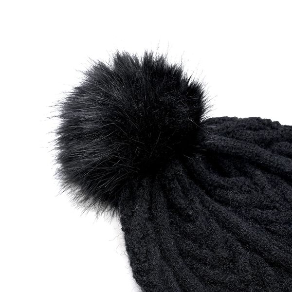 2-tlg. Set Schal und Mütze, schwarz image number 4