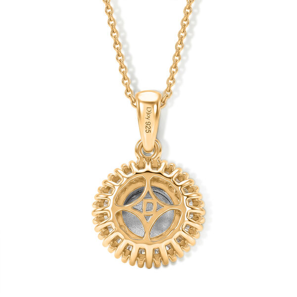 D'Joy Flamingo Mondstein und Diamant Anh&auml;nger mit 50cm Kette - 2,34 ct. image number 4