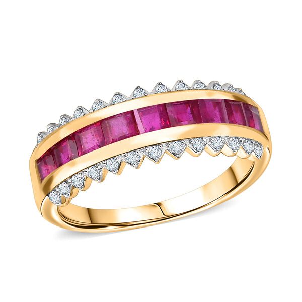 Afrikanischer Rubin und Moissanit Ring - 2,6 ct. image number 4