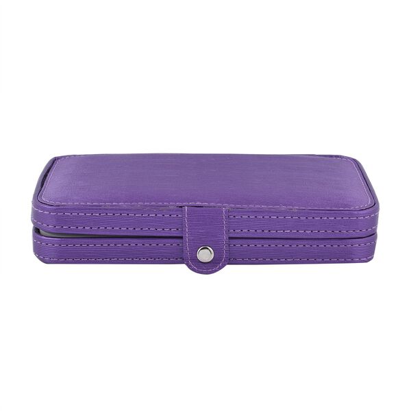 18er Set- kompaktes Manik&uuml;re Pflegeset aus Edelstahl, lila image number 2