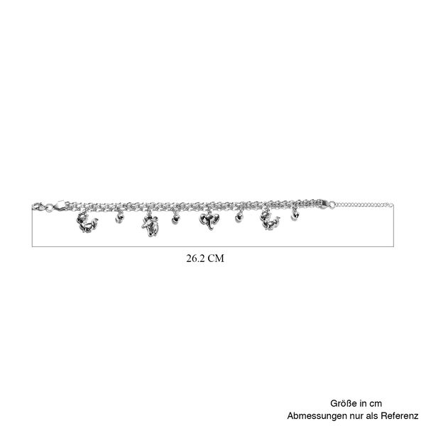 Schlichtes Schmuck Armband/Fu&szlig;kette ca.23 cm Edelstahl image number 5