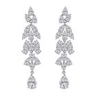 Weißer Zirkonia Ohrringe Reines Messing