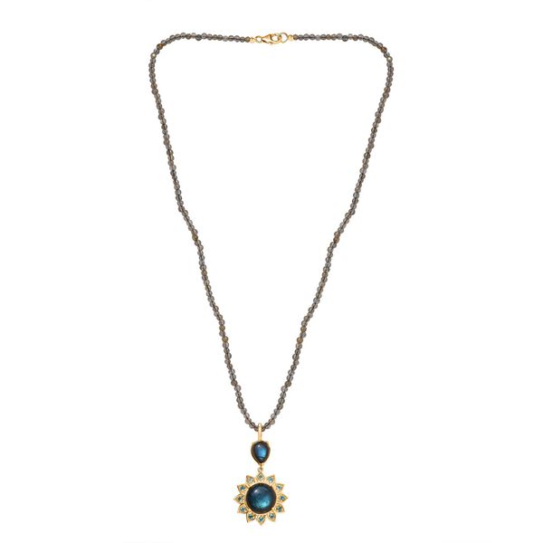 AAA Labradorit Anh&auml;nger mit 50cm Kette - 35 ct. image number 3