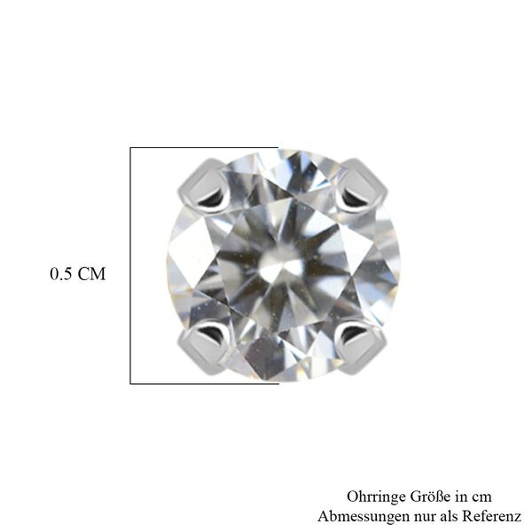 D'Joy Moissanit Ohrringe, 925 Silber rhodiniert - 0,88 ct. image number 6