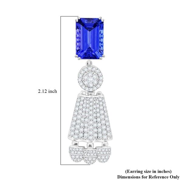 Chairman's Vault Collection - zertifiziert und gepr&uuml;ft RHAPSODY AAAA Tansanit und VS-EF Diamant Ohrringe in 950 Platin - 25,47 ct. image number 6
