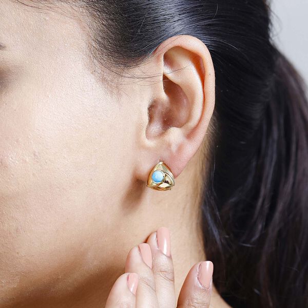 AA Sleeping Beauty Türkis Ohrringe- 1.01 ct. image number 3