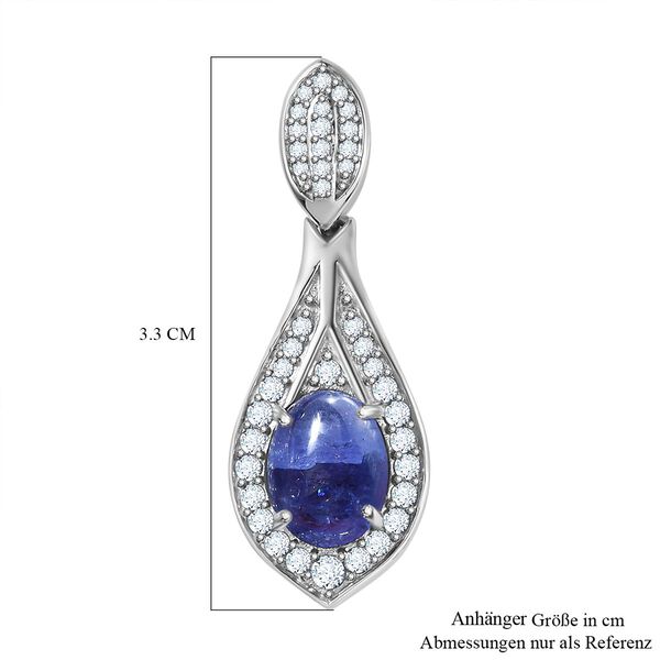 AA Tansanit und Zirkon Anh&auml;nger - 1,63 ct. image number 6