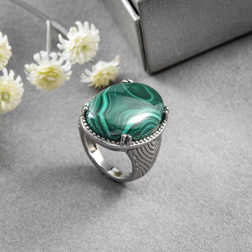 Malachit Ring - 30,11 ct. image number 1