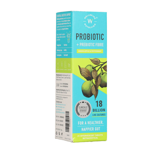 Wellbeing Nutrition t&auml;gliches Pr&auml;biotikum & Probiotikum 21 Brausetabletten image number 4
