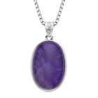 2er Set, Amethyst Anhänger mit Kette, Edelstahl ca. 62.00 ct